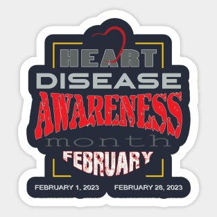 Heart disease awareness month Sticker